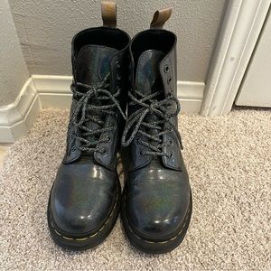 Black/iridescent Dr. Martin Boots-like new!!!